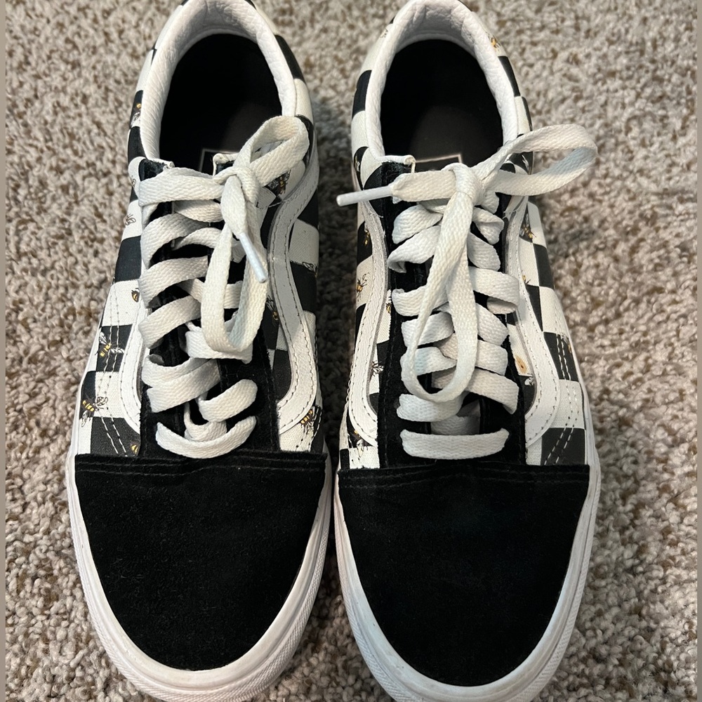 Black and White Checkered Sneakers